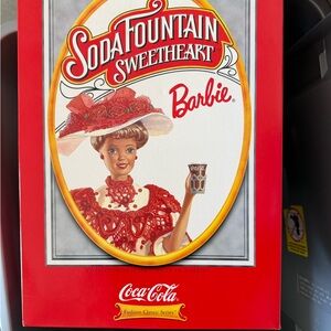 Coca Cola Soda Fountain Barbie in Red and White